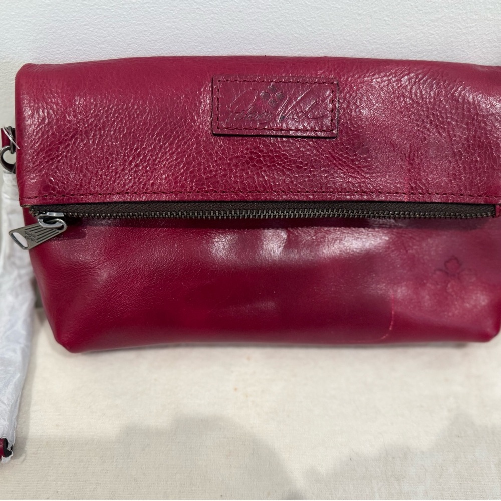 Patricia Nash Burgundy Leather Clutch